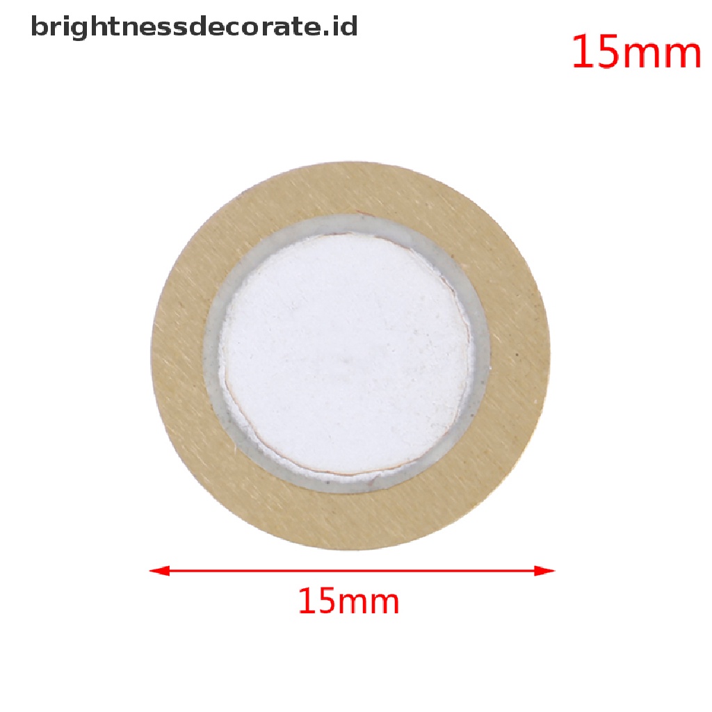 [Birth] 10pcs 12-50mm Elemen piezo sounder sensor pad Pemicu Bulat drum disc Tembaga [ID]