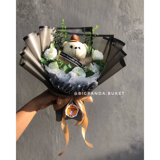 [LETICIA] BUKET MAWAR / HADIAH WISUDA / BUKET PREMIUM / MAWAR PUTIH