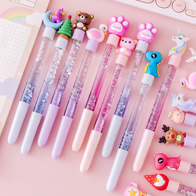 [MTOYS] Pulpen Glitter Air Karakter Uni Imut &amp; Lucu - JT0015