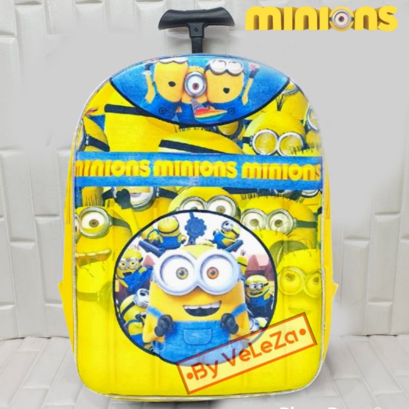 Tas Ransel Trolly Anak Minions Tas Anak TK SD - Tas Troli Anak