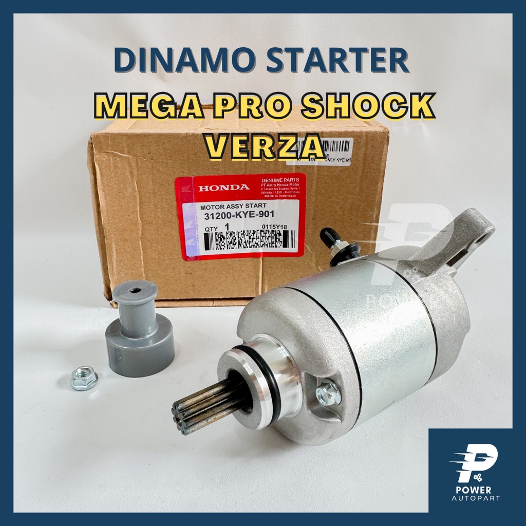 DINAMO STATER HONDA MEGAPRO SHOCK, VERZA KUALITAS ASLI ORIGINAL  - KYE