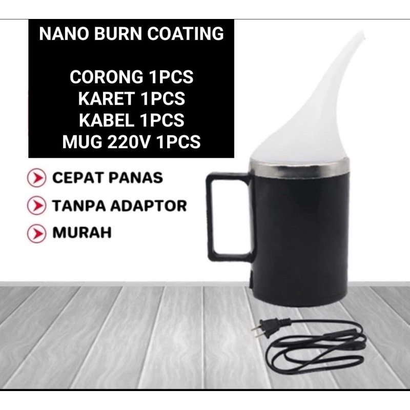 SET KABEL CORONG DAN CANGKIR / MUG SPAREPARK PEMANAS NANO BURN COATING REPAIR HEADLAMP