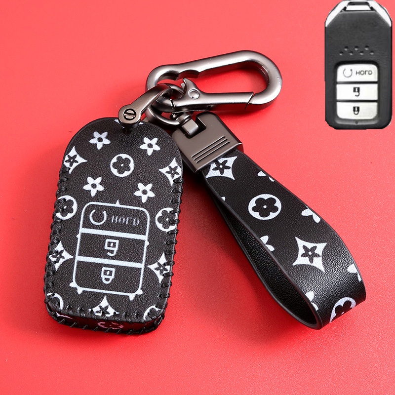 Untuk Honda Key Case Cover Kulit Accord BRV HRV CRV Jazz Civic City Smart Key Remote Cover