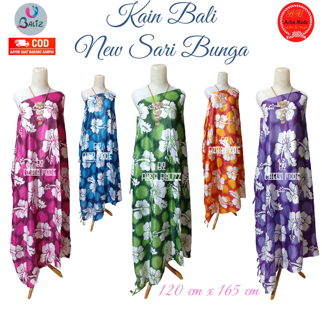 Kain Pantai Kain Bali Pantai - Kain Bali Motif New Sari Bunga Standar - Sarung Pantai SEMBILAN MODE - Sarung Bali - Kain Pantai - Kain Katun Jepang - Kain Untuk Hiasan Dinding - Kain Untuk Plafon Mobil Truk Dan Mobil 3/4 Lainnya