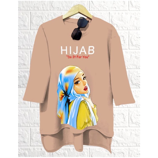 KAOS OVERSIZE WANITA PIGUIN HIJAB KERUDUNG