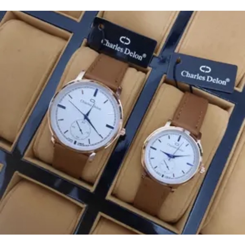 NEW jam tangan couple charles delon original anti air