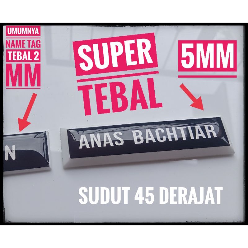 

Name Tag Super Tebal dengan Magnet Terkuat