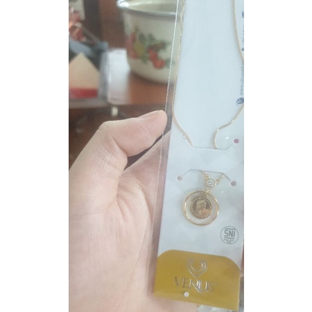 Kalung koye hwt koin emas asli 700 70% 16k ratu queen elizabeth gold