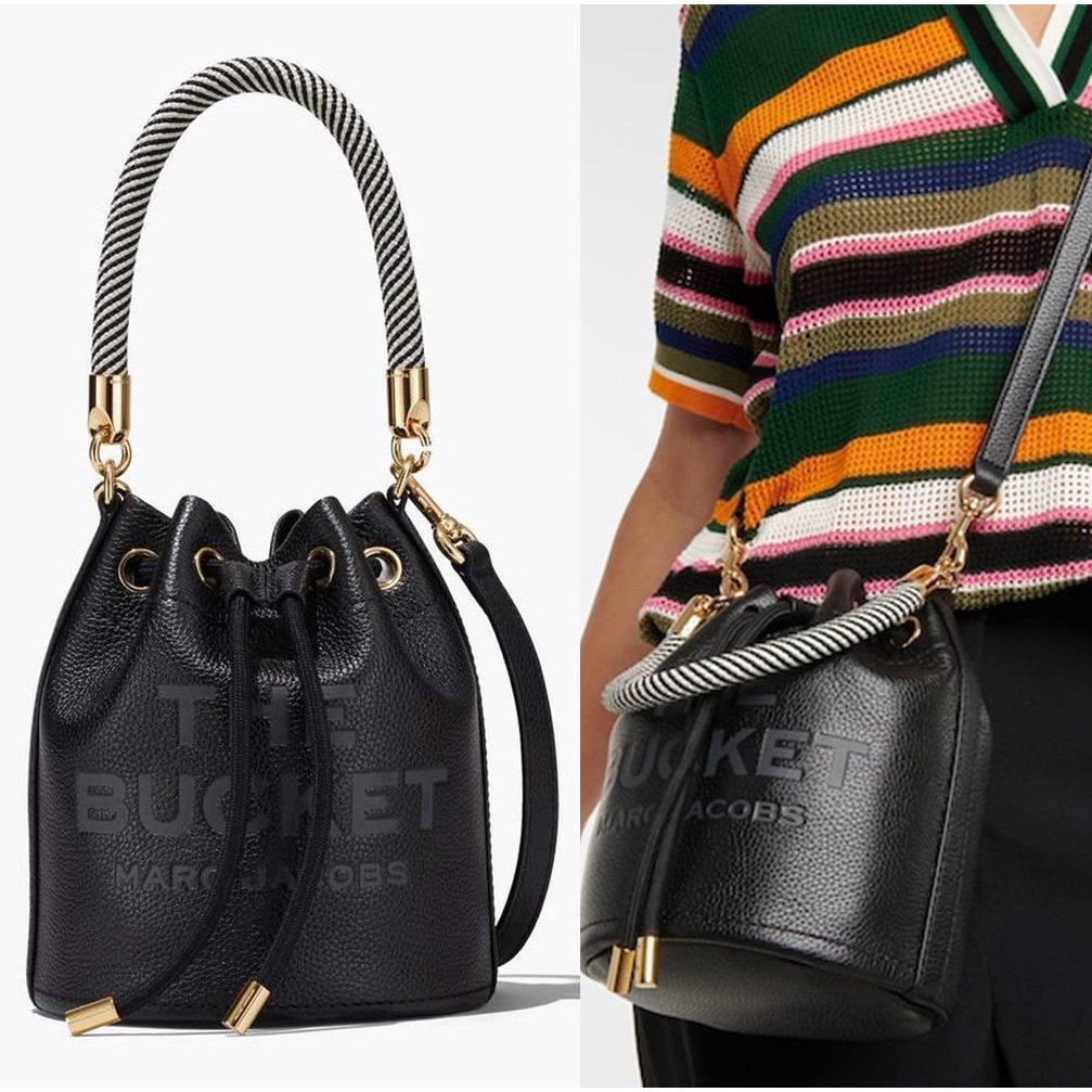 Marc Jacobs The Leather Bucket Bag Black