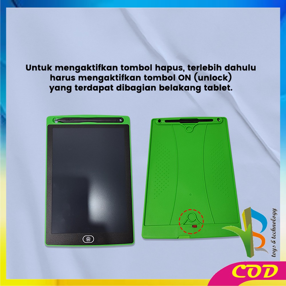 RB-M298 LCD Writing Tablet 8.5inch Mainan Papan Tulis Hapus Board Tab Alat tulis Papan Pen Gambar Lukisan Edukasi Anak