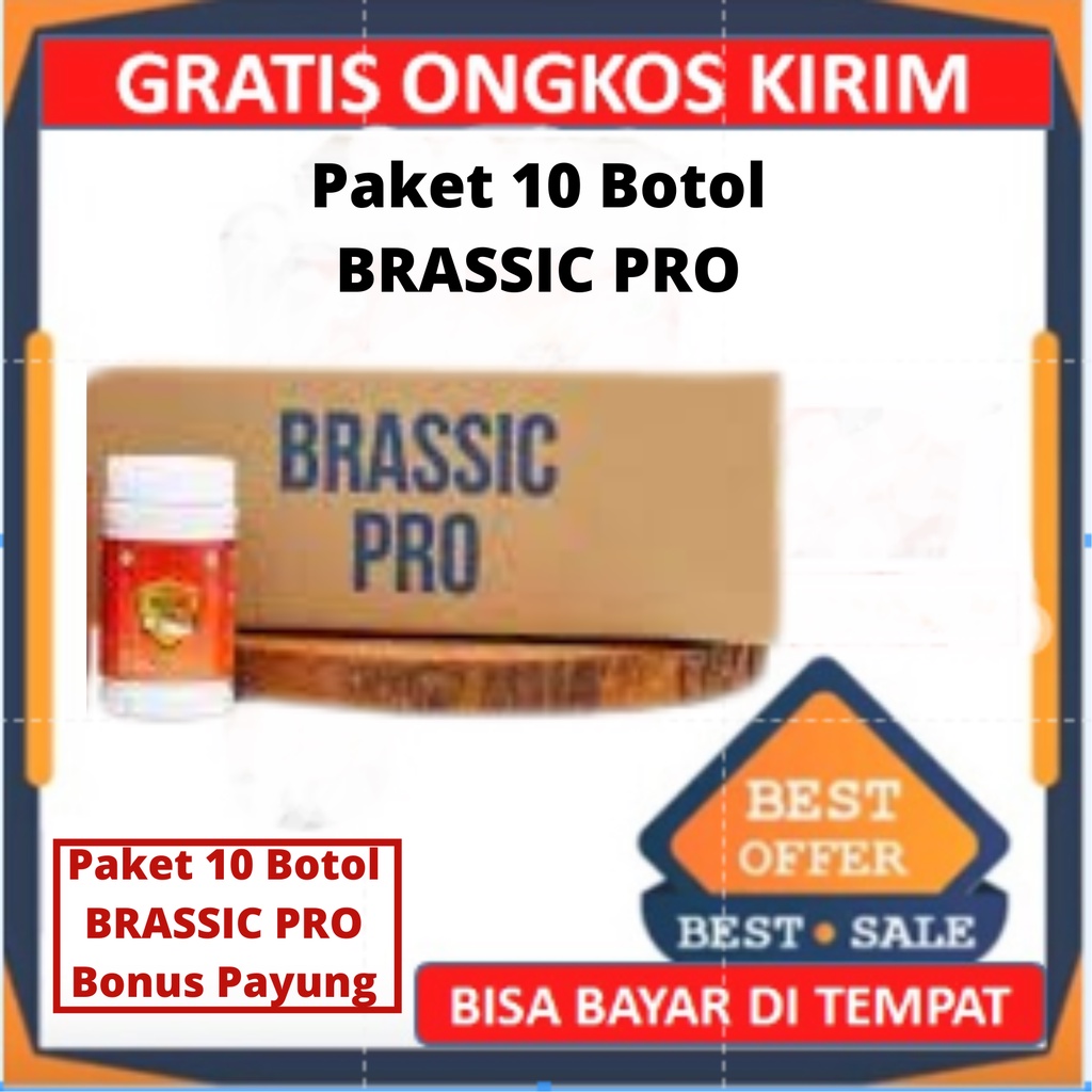 PAKET 10 BOTOL BRASSIC PRO 100% ORIGINAL AMPUH MENGATASI NYERI SENDI DAN INSOMNIA