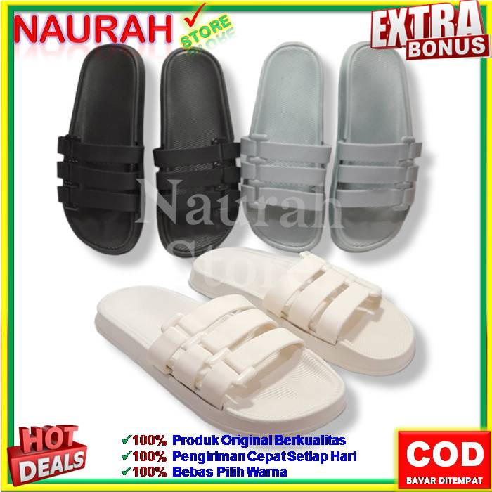 ✨ COD ✔️ SANDAL WANITA BALANCE V202 S8D 3 STRAP POLOS TEBAL NYAMAN AWET SOL ANTI SLIP