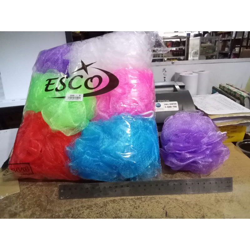 sponge mandi jaring esco 230 kain buat mandi spons spon penggosok tubuh badan harga tertera per 1 pc