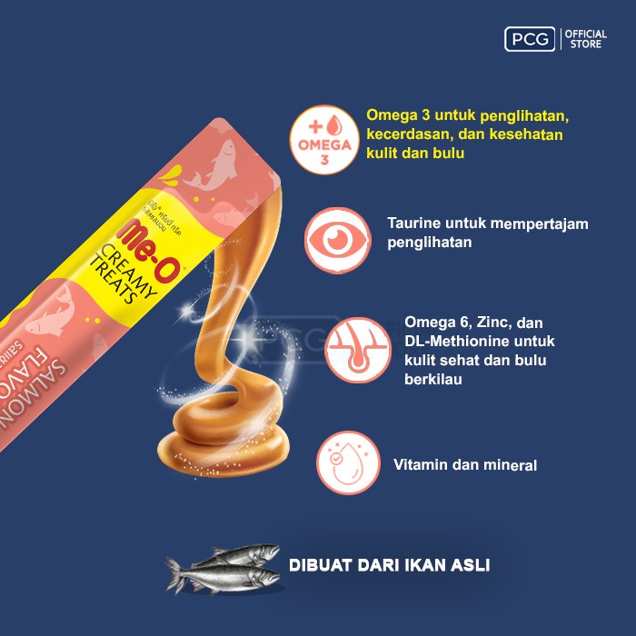 Snack Kesukaan Semua Kucing MEO Creamy 15 gr Harga Satuan