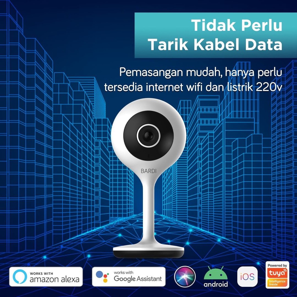 Bardi CCTV Pintar Wifi Smart Bardi IP Camera indoor 1080p HD Infrared IDR-IPC-STC Stay STC Audio 2 Arah