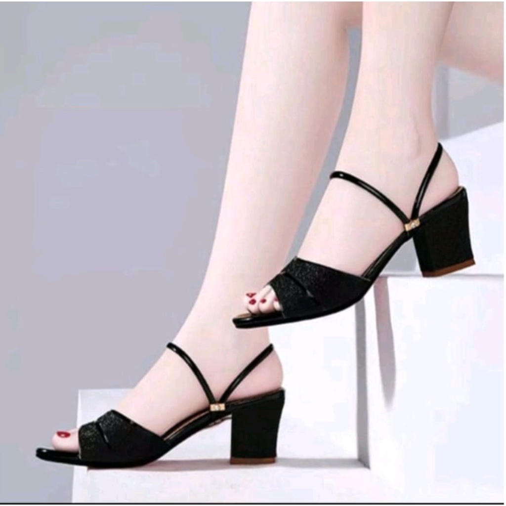 Sandal Heels Big Size Premium Wanita - sendal heel tali cewek modis mewah cantik - Sandal Pesta Ukuran Besar Jumbo