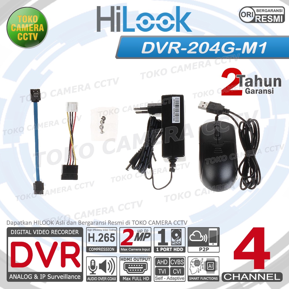 DECORDER CCTV 4CH HILOOK DVR 204G M1 4 CHANNEL