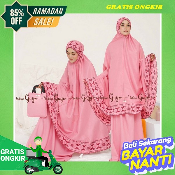Aqila Mukena Mukenah Rukuh Rukoh Katun Mikro Renda Adem Polos Jumbo Big Size Allsize Perempuan Wanit