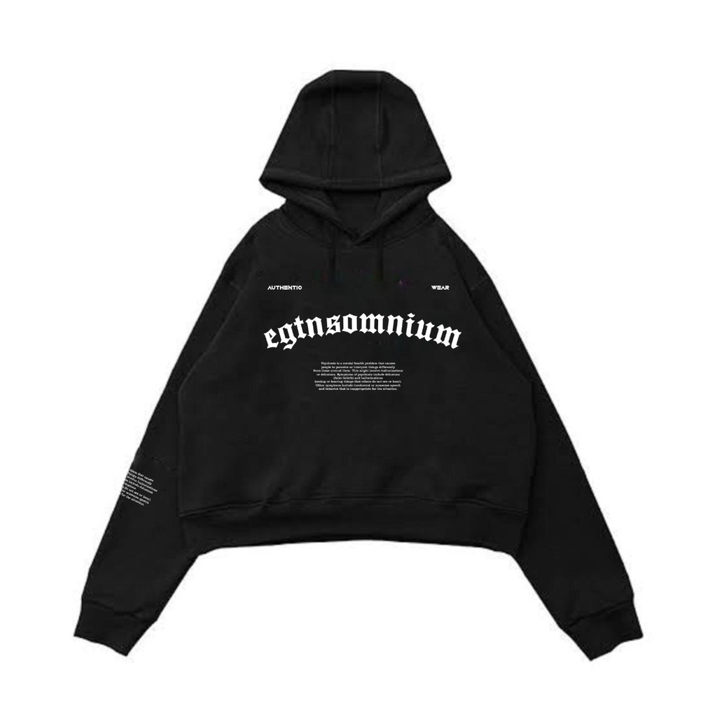 Hoodie crop wanita oversize Egtn Somnium | hoodie crop wanita | Sweater Crop Wanita