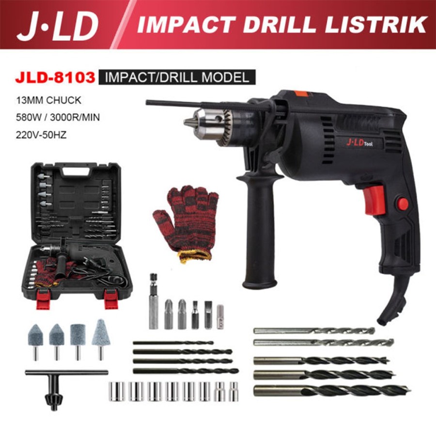 Bor Listrik MAKITA 13mm Fullset bor tembok beton besi kayu jld 8013 - fullset APR JAPAN TECHNOLOGY