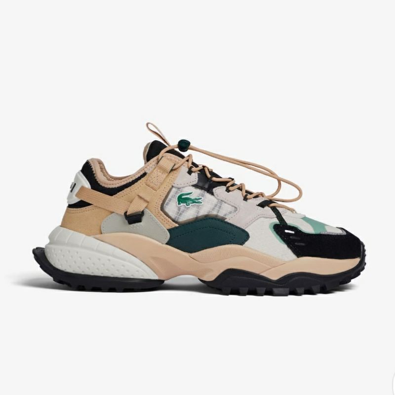 Sepati Outdoor Pria Lacoste L-Guard Breaker Textile Original BNIB - Cream