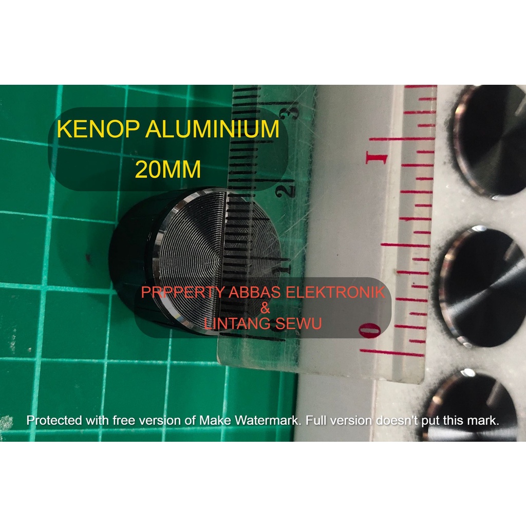 KENOP ALUMINIUM 20MM 21X17 KNOP AMPLIFIER SEDANG SEDENG 20 MM