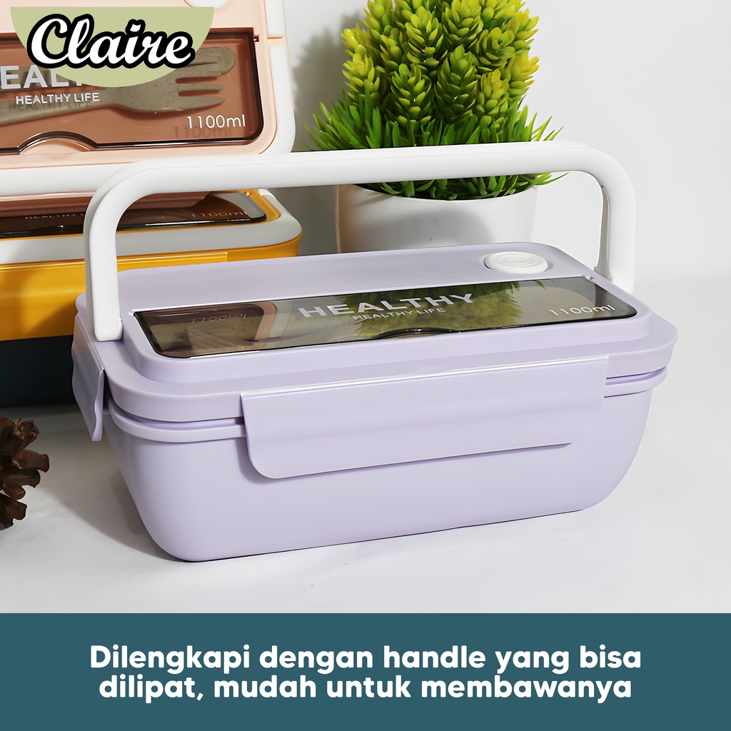 LUNCH BOX TERBARU / KOTAK MAKAN DUA SEKAT / KOTAK MAKAN BPA FREE