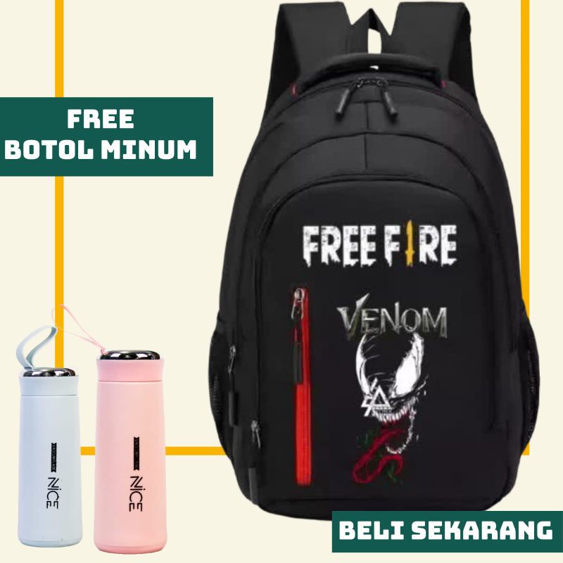 Tas Ransel Anak Pria Tas Ransel FREE FIRE VENOM Tas Ransel Sekolah keren