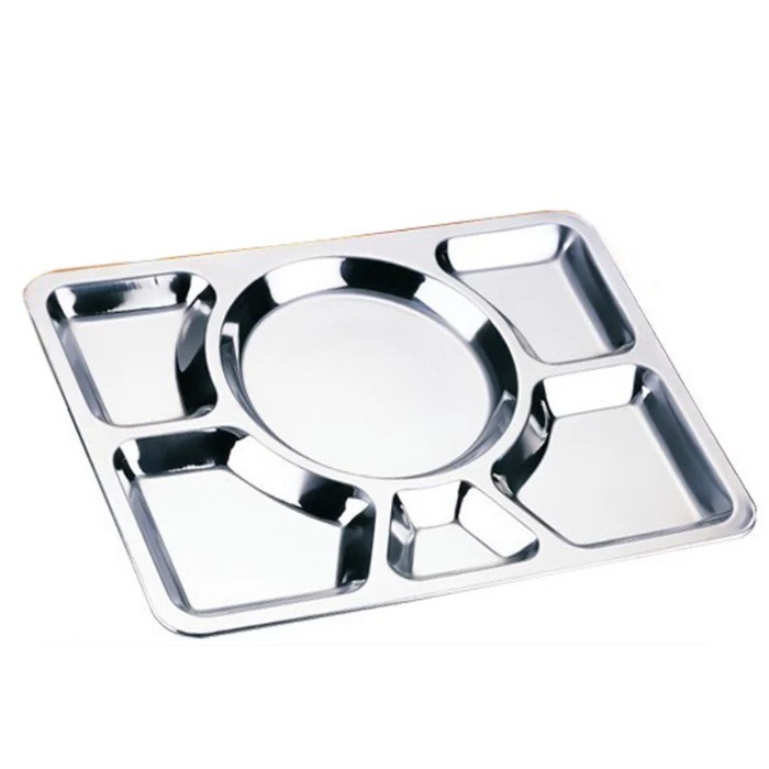 Mesh Tray 40 X 30 CM 23 Food Tray Piring Nampan Tempat Makanan Stainless Steel Sekat Tebal