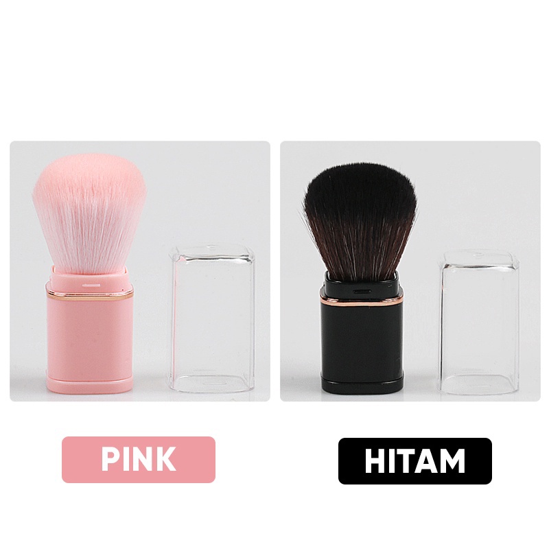 Makeup Brush Retractable Alat Kosmetik Kuas Brush Make Up Tool Mini Travel Portable Blush Brush