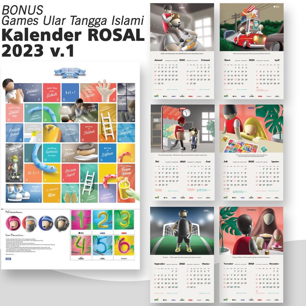 

[COD] GE74GE74 ROSAL Kalender Calender Hijriyah Hijriah Dan Masehi - 1444 H 2023 M Laris =O