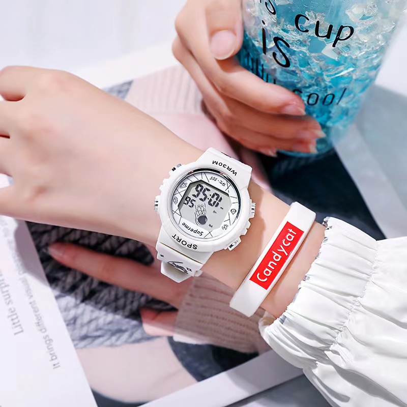 Jam Tangan Wanita Dan Pria Digital Sport Spaceman Electronic Watch Luminous Watch