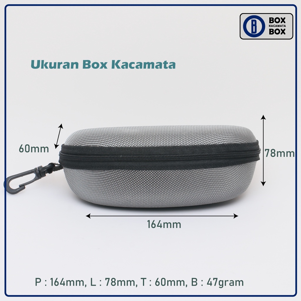 Box Kacamata Resleting / Box Sunglasses Ukuran Besar Oversized Motif Timbul / Tempat Kacamata Sleting Besar S 11