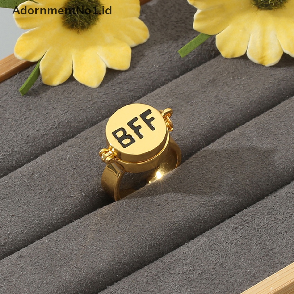 [AdornmentNo1] 2022cincin BFF Berputar Untuk Wanita Pria Tren Vintage Lucu Pasangan Buka Kecemasan Fidgets Ring Baru Spinner Perhiasan Sahabat Hadiah Keren [ID]