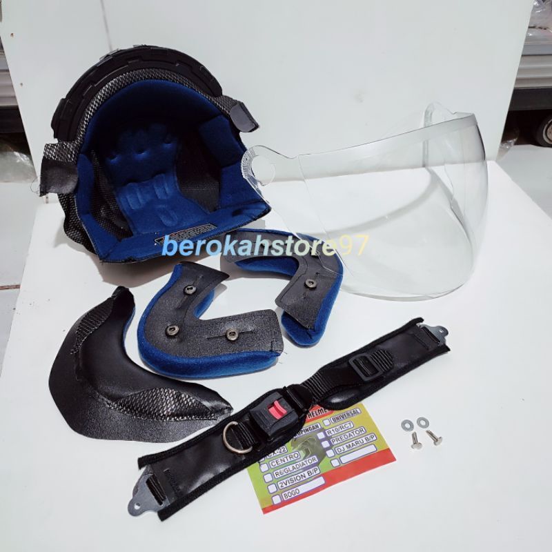 fullset  busa helm ink cx22 + paket busa dam kaca helm + tali helm