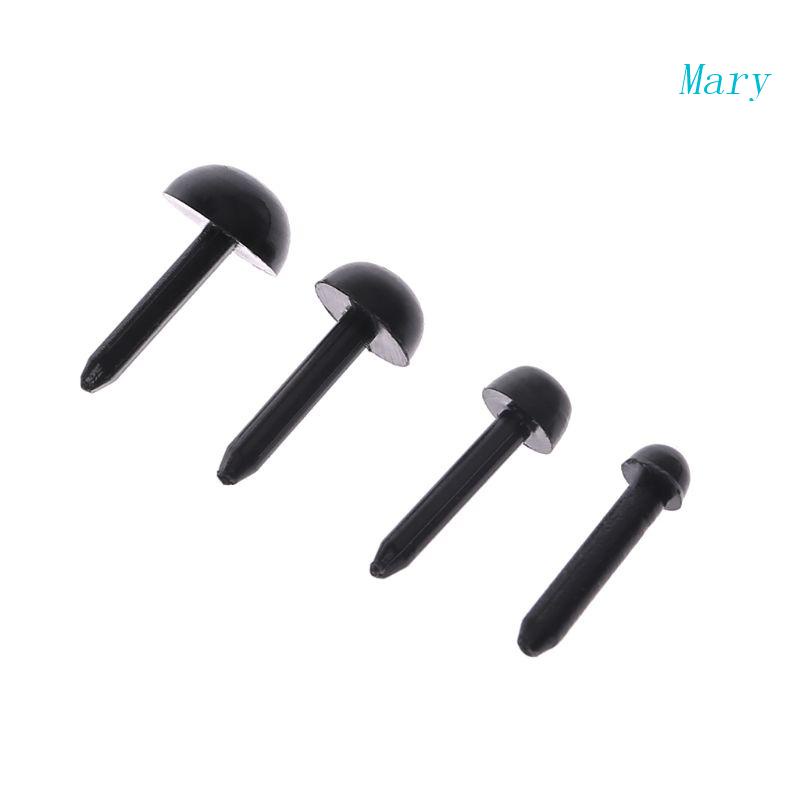 Mary 100Pcs 3mm/4mm/5mm/6mm DIY Untuk Boneka Wayang Plastik Hitam Pin Safety Eyes Untuk Han