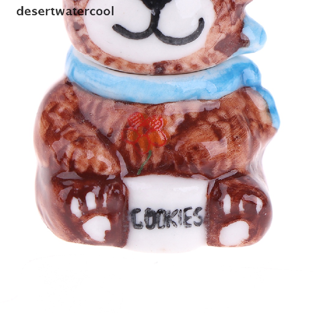 Deid1: 12rumah Boneka Miniatur Keramik Candy Jar Botol Permen Model Boneka Dekorasi Mainan Martijn