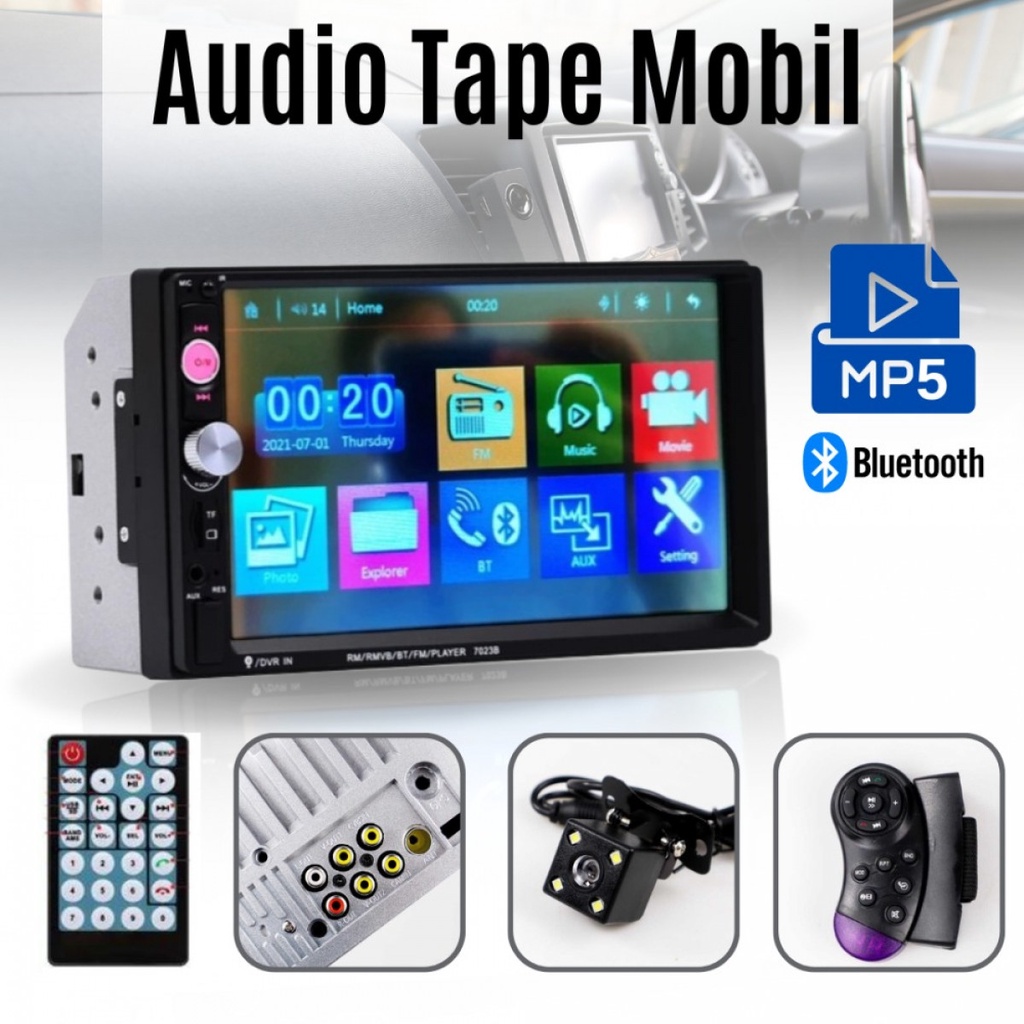 Audio Mobil Tape Media Player MP5 Bluetooth Touch Screen Podofo 7010B