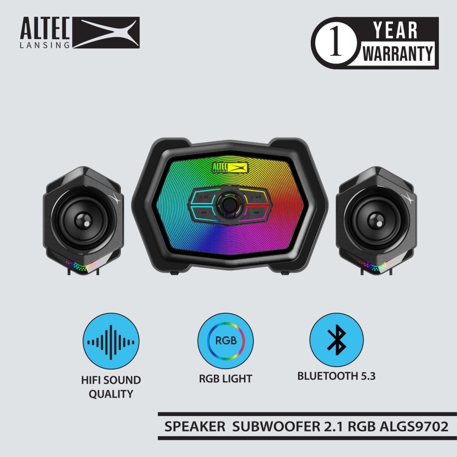 Speaker Altec Lansing ALGS9702 | 2.1 Subwoofer Bluetooth 5.3 Cool RGB