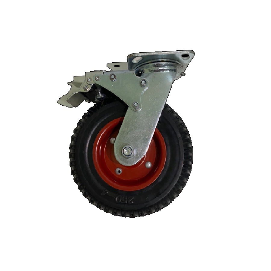 Roda Troli / Troly Karet Mati Kembang 5&quot; Inch Rem ( Swivel Brake ) Taiwan