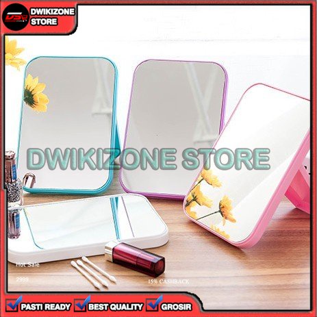 [DZS] CERMIN KACA RIAS LIPAT PERSEGI MAKE UP PORTABLE DUDUK
