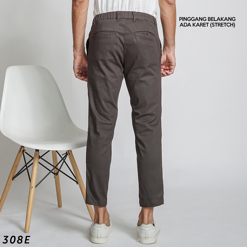 HSRM Celana Gallen Ankle Pants Dark Grey 308 E | Celana Chinos Ankle Pants Slimfit