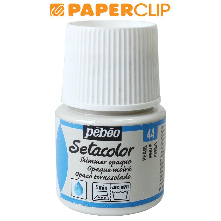 

CAT WARNA KAIN / PEBEO SETACOLOR SHIMMER OPAQUE FABRIC PAINT 45ML 295-044 PEARL