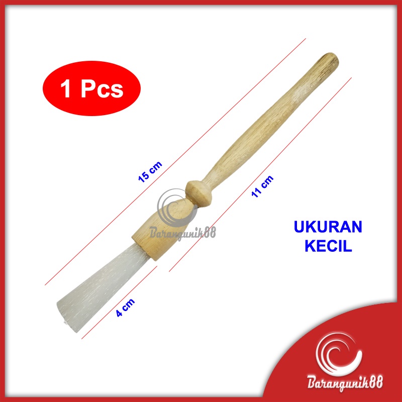 [1 pcs] Kuas Kue Nilon Gagang Kayu Serba Guna Merek Kuda 2002 1/2 inch 1 inch