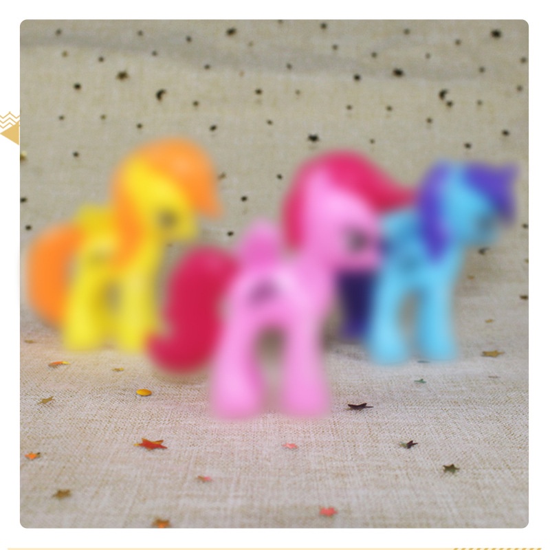 Topper  poni warna-warni 3pcs