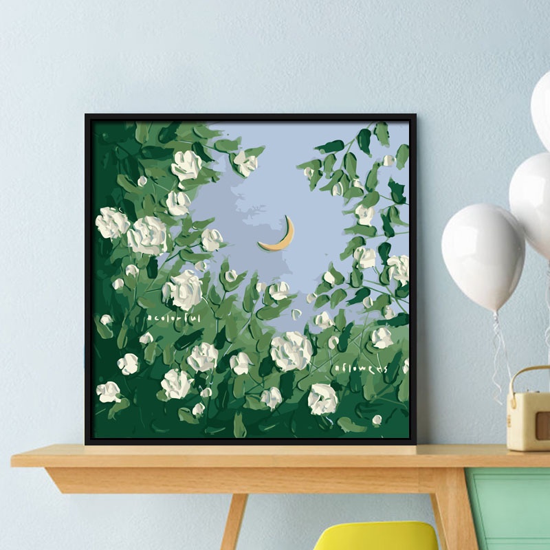 

【40x40】tanpa bingkai kit lukisan diy tulipCANVAS PAINTDigital Oil Paintinglukisan kanvasdiy paint