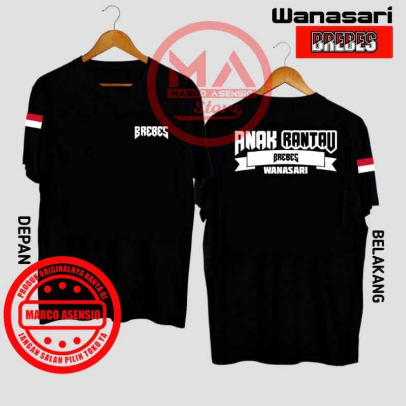 KAOS PREMIUM FASHION PRIA MAUPUN WANITA DESAIN TULISAN ANAK RANTAU WANASARI BREBES | RMS1 JTG
