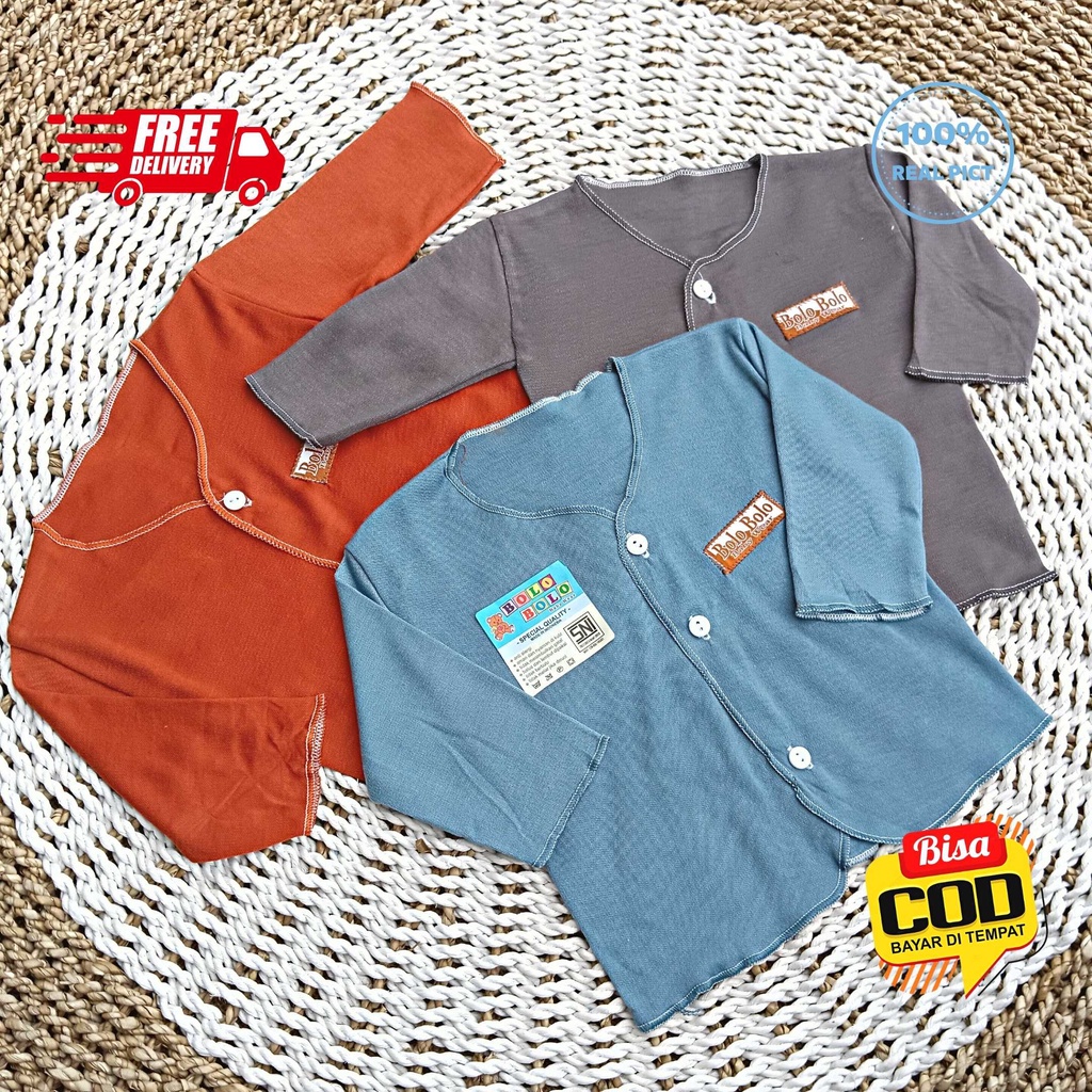 Baju Bayi Tangan Panjang 0 - 3 Bulan EARTH COLOR SERIES merk SNI Bolo - Bolo