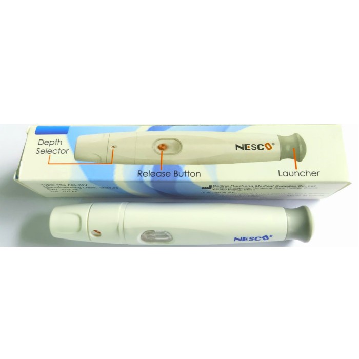 PEN LANCING DEVICE SINOCARE AUTOCLICK / PENA LANCET BEKAM / PEN AMBIL DARAH FREE ALAT CEK GULA DARAH