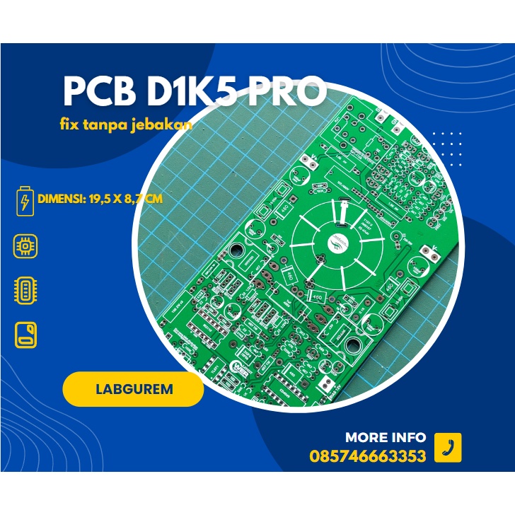 PCB D1K5 Pro Full fitur Class D power Amplifier